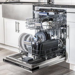ZLINE 48 in. Kitchen Package with DuraSnow® Stainless Dual Fuel Range, Ducted Vent Range Hood and Tall Tub Dishwasher, 3KP-RASRH48-DWV