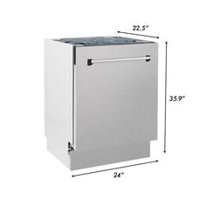 ZLINE 30 in. Kitchen Package with DuraSnow® Stainless Dual Fuel Range, Ducted Vent Range Hood and Tall Tub Dishwasher, 3KP-RASRH30-DWV