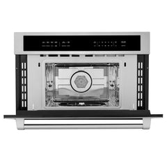 ZLINE Appliance Package - 36 In. Rangetop, 30 In. Wall Oven, Refrigerator and 30 In. Microwave Oven in Stainless Steel, 4KPR-RT36-MWAWS