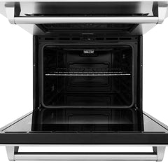 ZLINE 5-Piece Appliance Package - 36 In. Gas Rangetop, Range Hood, Refrigerator, Dishwasher and Wall Oven in Stainless Steel, 5KPR-RTRH36-AWDDWV