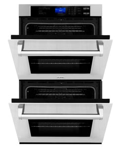 ZLINE 5-Piece Appliance Package - 30 In. Gas Rangetop, Range Hood, Refrigerator, Dishwasher and Wall Oven in Stainless Steel, 5KPR-RTRH30-AWDDWV