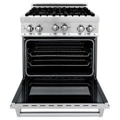 ZLINE Appliance Package - 30 In. Gas Range and Over-The-Range Microwave in Stainless Steel, 2KP-RGOTRH30