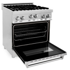 ZLINE Appliance Package - 30 In. Gas Range and Over-The-Range Microwave in Stainless Steel, 2KP-RGOTRH30