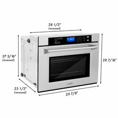 ZLINE 5-Piece Appliance Package - 48 In. Gas Rangetop, Range Hood, Refrigerator, Dishwasher and Wall Oven in Stainless Steel, 5KPR-RTRH48-AWSDWV