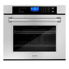 ZLINE 4-Piece Appliance Package - 48 In. Rangetop, Wall Oven, Refrigerator, and Microwave Oven in Stainless Steel, 4KPR-RT48-MWAWS