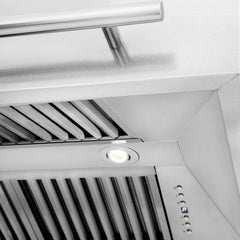 ZLINE 36 Inch DuraSnow® Stainless Steel Range Hood with White Matte Shell, 8654SNX-WM36