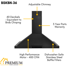 ZLINE Appliance Package - 36 In. Dual Fuel Range with Brass Burners, Range Hood, Microwave Oven in Black Stainless Steel, 3KP-RABRHMWO-36