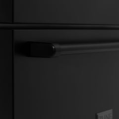 ZLINE 5-Piece Appliance Package - 48 In. Gas Rangetop, Range Hood, Refrigerator, Dishwasher and Wall Oven in Black Stainless Steel, 5KPR-RTBRH48-AWSDWV