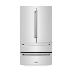 ZLINE Appliance Package - 30 in. Dual Fuel Range, Range Hood, Microwave Drawer, 3 Rack Dishwasher, Refrigerator, 5KPR-RARH30-MWDWV