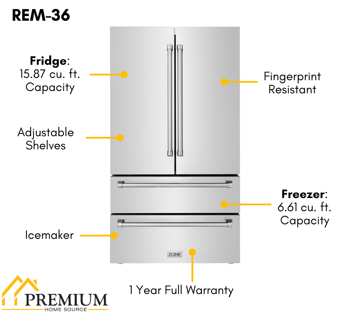 ZLINE Appliance Bundle- 48 in. Dual Fuel Range, Range Hood, 3 Rack Dishwasher, Refrigerator, Bundle-4KPR-RARH48-DWV