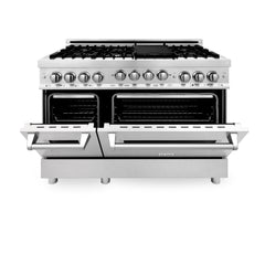 ZLINE 48 Inch 6.0 cu. ft. Range with Gas Stove and Gas Oven in Stainless Steel with a DuraSnow® Door, RG-SN-48