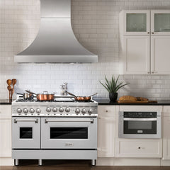 ZLINE 48 Inch 6.0 cu. ft. Range with Gas Stove and Gas Oven in Stainless Steel with a DuraSnow® Door, RG-SN-48