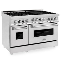 ZLINE 48 Inch 6.0 cu. ft. Range with Gas Stove and Gas Oven in Stainless Steel with a DuraSnow® Door, RG-SN-48