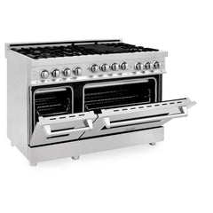 ZLINE 48 Inch 6.0 cu. ft. Range with Gas Stove and Gas Oven in Stainless Steel with a DuraSnow® Door, RG-SN-48