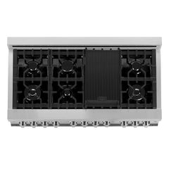 ZLINE Appliance Package - 48 In. Dual Fuel Range, Range Hood, Microwave Oven in Stainless Steel, 3KP-RARHMWO-48