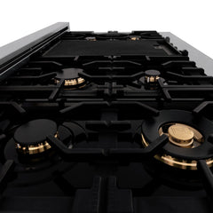 ZLINE 48 in. Rangetop in DuraSnow® Stainless Steel with 7 Gas Brass Burners, RTS-BR-48