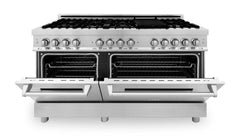 ZLINE 5-Piece Appliance Bundle - 60 In. Range, Range Hood, Refrigerator, Microwave and Dishwasher in Stainless Steel, Bundle-5KPR-RARH60-MWDWV