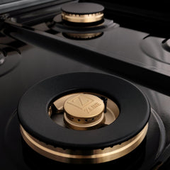 ZLINE Autograph Edition 48 In. Rangetop with 7 Gas Burners in Stainless Steel and Champagne Bronze Accents, RTZ-48-CB