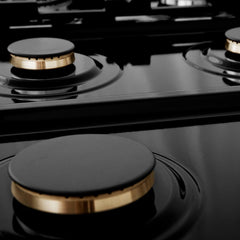 ZLINE Autograph Edition 48 In. Rangetop with 7 Gas Burners in Stainless Steel and Champagne Bronze Accents, RTZ-48-CB