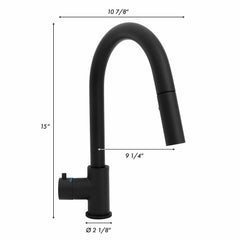 ZLINE Gemini Touchless Kitchen Faucet in Matte Black, GEM-KFS-MB