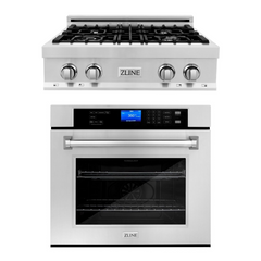 ZLINE Kitchen Package with 30 in. Stainless Steel Rangetop and 30 in. Single Wall Oven, 2KP-RTAWS30