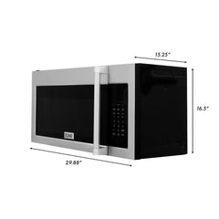 ZLINE Appliance Package - 30 In. Gas Range and Over-The-Range Microwave in Stainless Steel, 2KP-RGOTRH30