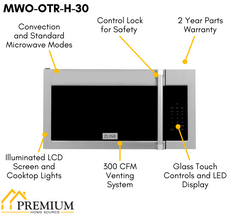 ZLINE Appliance Package - 30 in. Dual Fuel Range, Over-the-Range Microwave, 3 Rack Dishwasher, Refrigerator, 4KPR-RAOTRH30-DWV