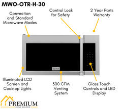 ZLINE Appliance Package - 30 In. Gas Range, Over-the-Range Microwave, Refrigerator, 3KPRW-RGOTRH30