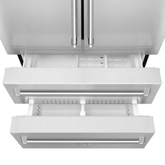 ZLINE 5-Piece Appliance Bundle - 60 In. Range, Range Hood, Refrigerator, Microwave and Dishwasher in Stainless Steel, Bundle-5KPR-RARH60-MWDWV