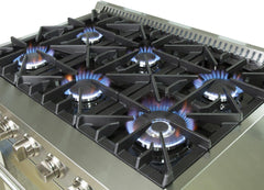 Forno Appliance Package - 36 Inch Gas Range, Wall Mount Range Hood, Dishwasher, AP-FFSGS6244-36-2