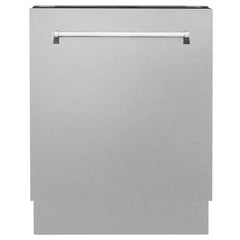 ZLINE 36 in. Kitchen Package with DuraSnow® Stainless Steel Gas Range, Ducted Range Hood and Dishwasher, 3KP-RGSRH36-DW