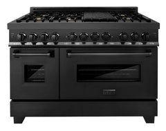 ZLINE Appliance Package - 48 in. Dual Fuel Range, Range Hood, Microwave Oven, Dishwasher, Refrigerator, 5KPR-RABRH48-MWDWV