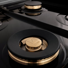 ZLINE Autograph Edition 48 in. Gas Range in DuraSnow® with White Matte Door and Matte Black Accents, RGSZ-WM-48-MB