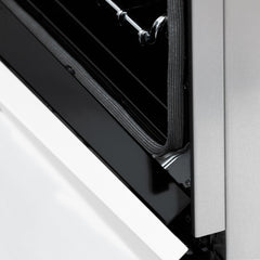 ZLINE Autograph Edition 48 in. Gas Range in DuraSnow® with White Matte Door and Matte Black Accents, RGSZ-WM-48-MB