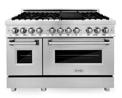 ZLINE Appliance Bundle- 48 in. Dual Fuel Range, Range Hood, 3 Rack Dishwasher, Refrigerator, Bundle-4KPR-RARH48-DWV