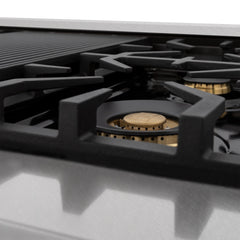 ZLINE Autograph Edition 48 in. Gas Range in DuraSnow® with White Matte Door and Champagne Bronze Accents, RGSZ-WM-48-CB