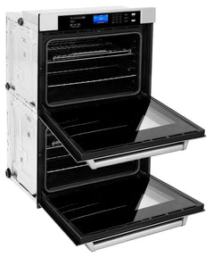 ZLINE Kitchen Package with 36 in. Stainless Steel Rangetop and 30 in. Double Wall Oven, 2KP-RTAWD36