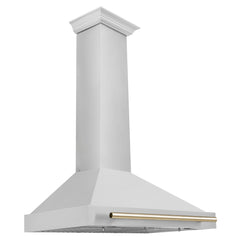 ZLINE 36 Inch Autograph Edition Stainless Steel Range Hood with Gold Handle, KB4STZ-36-G