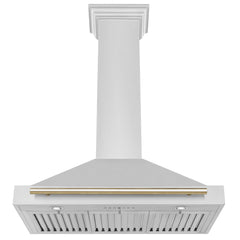 ZLINE 36 Inch Autograph Edition Stainless Steel Range Hood with Gold Handle, KB4STZ-36-G