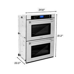 ZLINE Kitchen Package with 48 in. Stainless Steel Rangetop and 30 in. Double Wall Oven, 2KP-RTAWD48