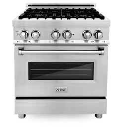 ZLINE Appliance Bundle - 30 in. Dual Fuel Range, Range Hood, 3 Rack Dishwasher, Refrigerator, Bundle-4KPR-RARH30-DWV