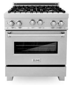 ZLINE 30 in. Kitchen Package with DuraSnow® Stainless Steel Gas Range, Ducted Range Hood and Tall Tub Dishwasher, 3KP-RGSRH30-DWV