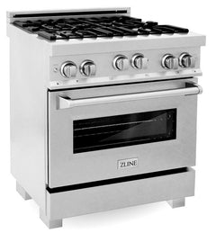 ZLINE 30 in. Kitchen Package with DuraSnow® Stainless Steel Gas Range, Ducted Range Hood and Tall Tub Dishwasher, 3KP-RGSRH30-DWV