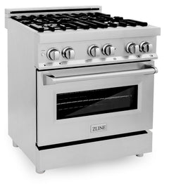 ZLINE Appliance Package - 30 in. Dual Fuel Range, 30 in. Range Hood, Microwave Oven, 3 Rack Dishwasher, 4KP-RARH30-MODWV