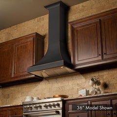 ZLINE 42" Designer Series Oil-Rubbed Bronze Wall Range Hood, 8632B-42